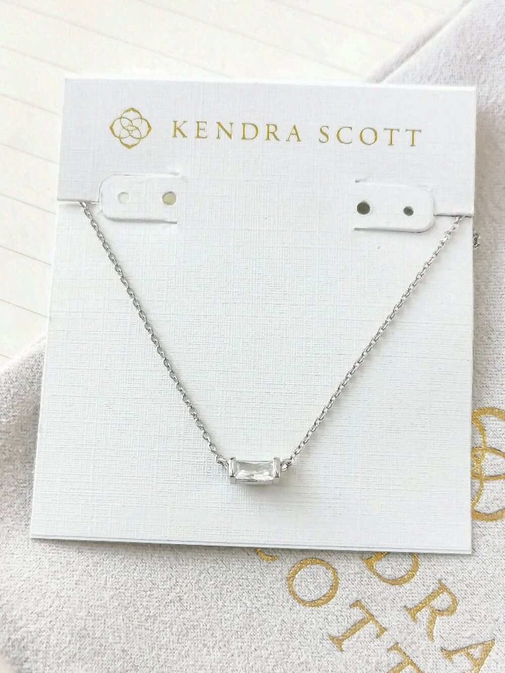 Kendra Scott - Juliette Silver White Crystal Necklace
